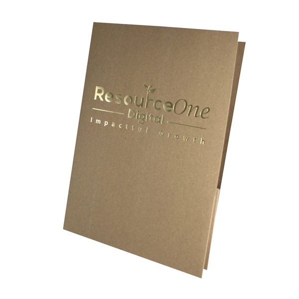 Foil stamped 100% recycled chipboard folder... from ASI 32050 Admore / Admore®
