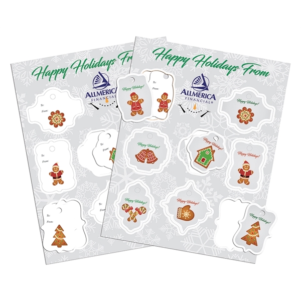 8 1/2" x 11" sheet of 8 holiday gift tags with... from ASI 44830 The Chest
