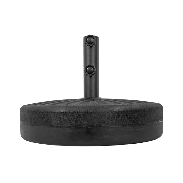 Black patio umbrella base. High-density, impact-resistant plastic. Fill with water.... from ASI 89955 StrombergBrand / Stromberg Brand