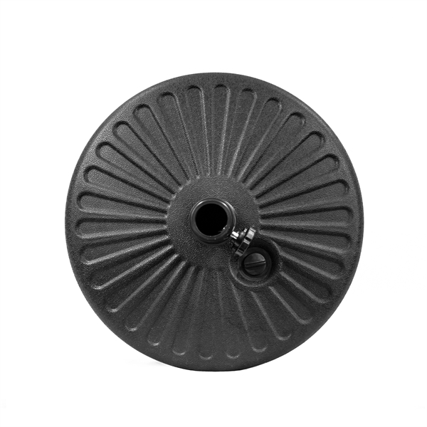 Black patio umbrella base. High-density, impact-resistant plastic. Fill with water.... from ASI 89955 StrombergBrand / Stromberg Brand