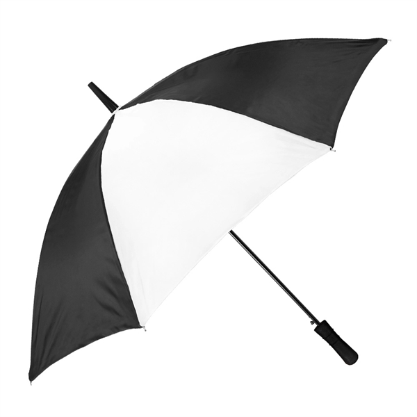 Modernized classic-style stick umbrella with 48" canopy arc and push button... from ASI 89955 StrombergBrand