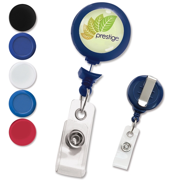 Custom badge reel features a No-Twist bullet to keep ID facing... from ASI 79898 Promovision / PROMOVISION