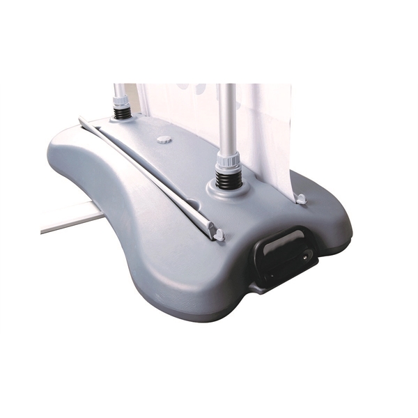 80" x 33.5" vinyl, aluminum and plastic retractable double-sided banner wheeled... from ASI 36558 Aprons, Etc.