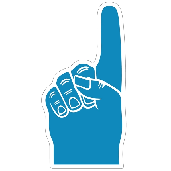 Foam EVA hand, 6.5" tall with flat base to grab attention... from ASI 54886 Foamworx / FoamWorx