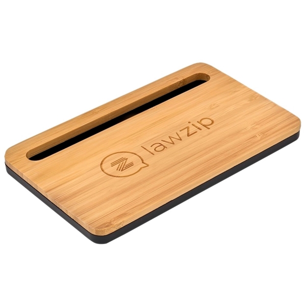 5W Bamboo Print Desktop Wireless Charger... from ASI 89320 Starline USA Inc