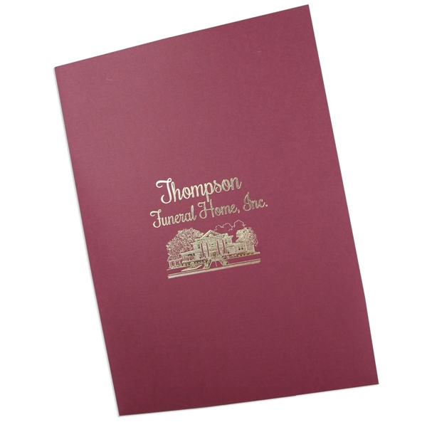 Foil stamped Quick-Ship economy folder with standard business card slots.... from ASI 32050 Admore / Admore®