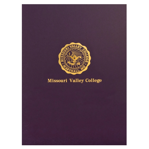 Foil stamped Quick-Ship economy folder with standard business card slots.... from ASI 32050 Admore / Admore®