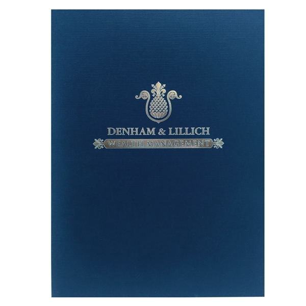 Foil stamped Quick-Ship economy folder with standard business card slots.... from ASI 32050 Admore / Admore®