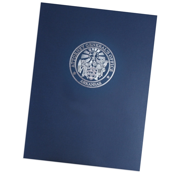 Foil stamped Quick-Ship economy folder with standard business card slots.... from ASI 32050 Admore / Admore®