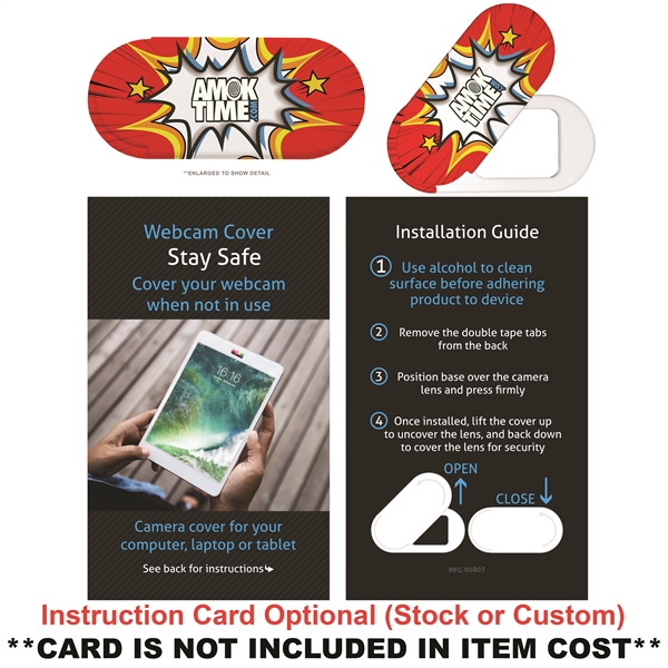 Ultra-thin webcam cover that gives you security and privacy while preventing... from ASI 90807 Tekweld