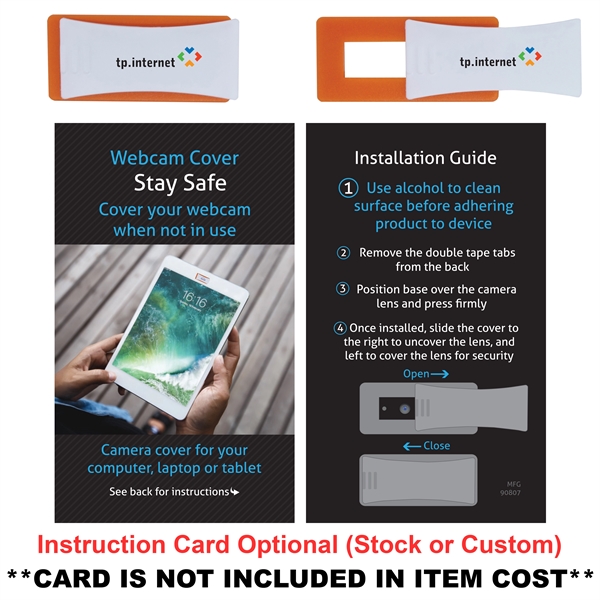 Two-tone webcam cover with a white, contoured sliding tab to open... from ASI 90807 Tekweld