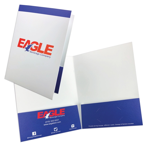 Economical presentation folder printed with two PMS colors.... from ASI 32050 Admore / Admore®