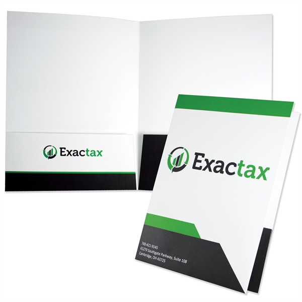 Economical presentation folder printed with two PMS colors.... from ASI 32050 Admore / Admore®