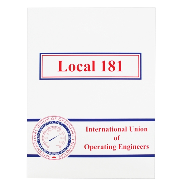 Economical presentation folder printed with two PMS colors.... from ASI 32050 Admore / Admore®