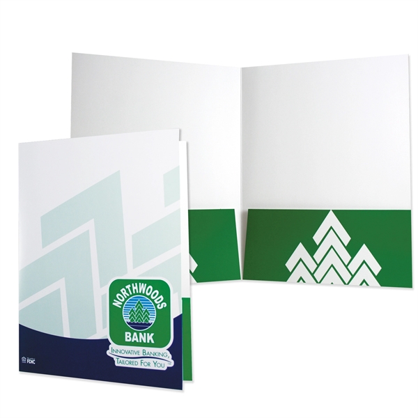 Economical presentation folder printed with two PMS colors.... from ASI 32050 Admore / Admore®