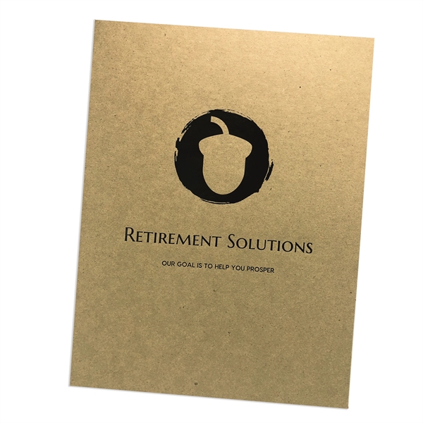 Foil stamped 100% recycled chipboard folder... from ASI 32050 Admore / Admore®