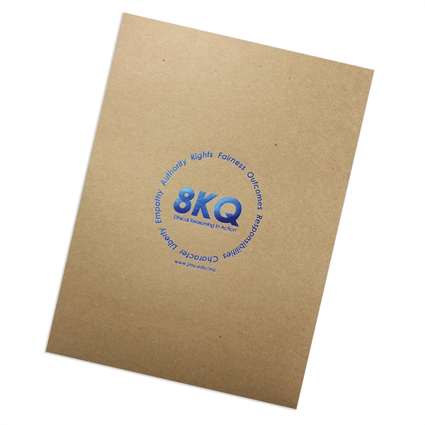 Foil stamped 100% recycled chipboard folder... from ASI 32050 Admore / Admore®