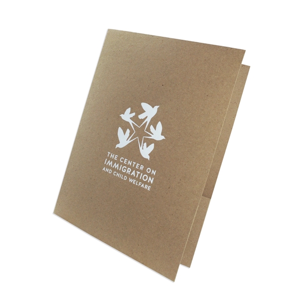 Foil stamped 100% recycled chipboard folder... from ASI 32050 Admore / Admore®