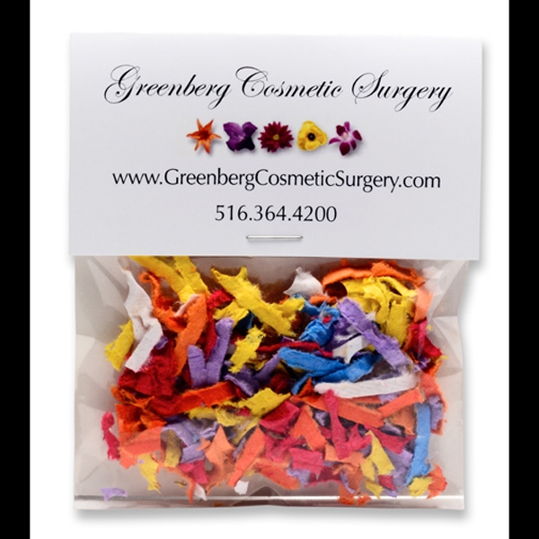 Package of flower and herb paper confetti with full color message... from ASI 35500 American Greenwood Inc