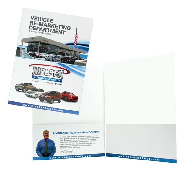 Standard large presentation folder, 9" x 12" rounded corners, with two... from ASI 32050 Admore / Admore®