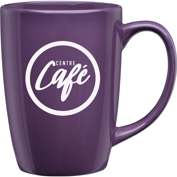 16 oz. ceramic mug with optional 22K gold cap band.... from ASI 71920 Moderne Glass Company Inc / Glass America®