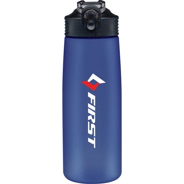 25 oz. plastic water bottle with a flip-open sipper straw and... from ASI 71920 Moderne Glass Company Inc / Glass America®