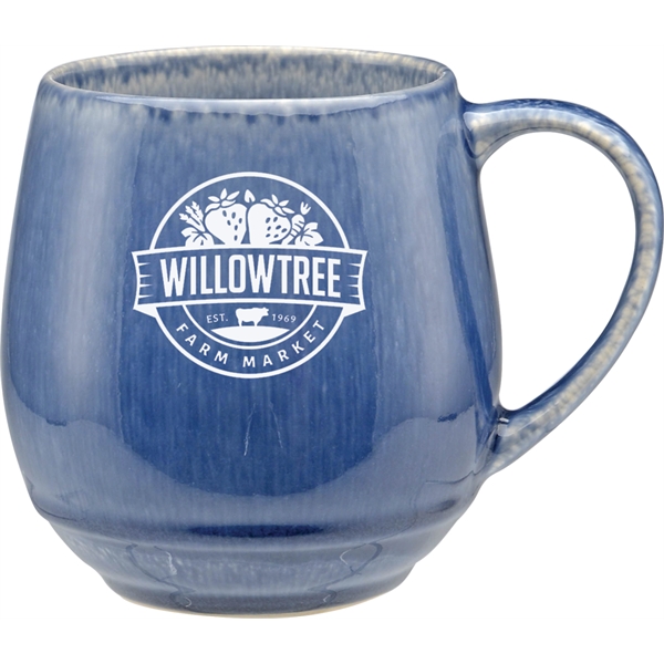 18 oz. mug with reactive glaze, unique bulbous shape and large... from ASI 71920 Moderne Glass Company Inc / Glass America®