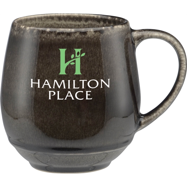 18 oz. mug with reactive glaze, unique bulbous shape and large... from ASI 71920 Moderne Glass Company Inc / Glass America®