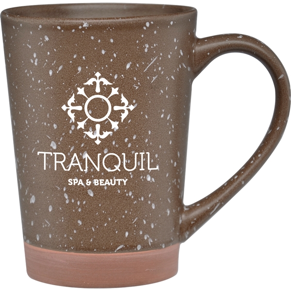 16 oz. ceramic mug with a retro speckle design and terra... from ASI 71920 Moderne Glass Company Inc / Glass America®
