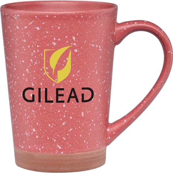 16 oz. ceramic mug with a retro speckle design and terra... from ASI 71920 Moderne Glass Company Inc / Glass America®