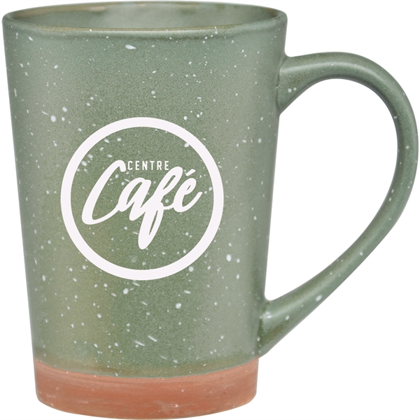 16 oz. ceramic mug with a retro speckle design and terra... from ASI 71920 Moderne Glass Company Inc / Glass America®