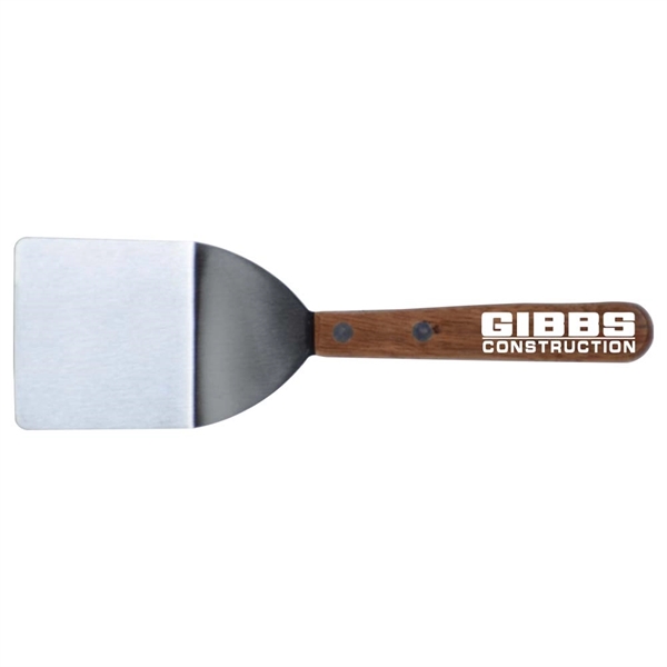 7 1/4" stainless steel turner with a wood handle... from ASI 38120 Ball Pro / Diversified Quality Kitchenware