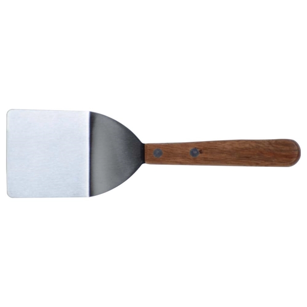 7 1/4" stainless steel turner with a wood handle... from ASI 38120 Ball Pro / Diversified Quality Kitchenware