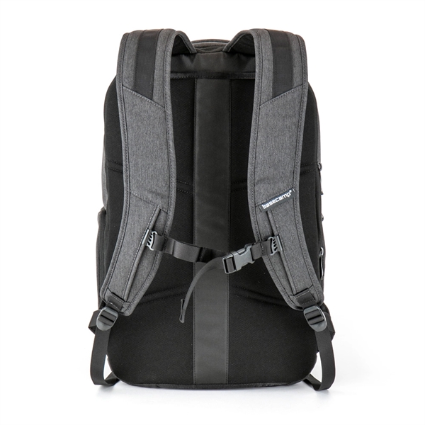 Heathered polyester backpack with space for 17" laptop, zip closure and... from ASI 88060 Snugz/USA Inc / Sweda®