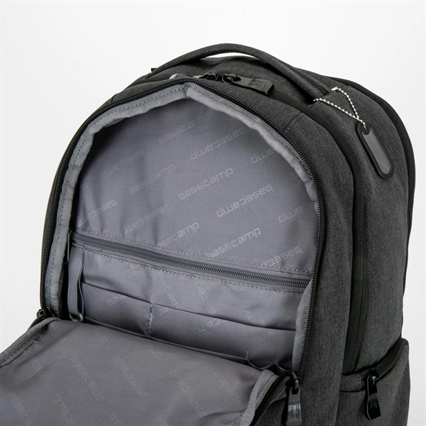 Heathered polyester backpack with space for 17" laptop, zip closure and... from ASI 88060 Snugz/USA Inc / Sweda®