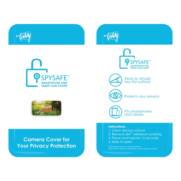 A smartphone/tablet cam cover that stops the camera from transmitting images... from ASI 91411 Toddy Gear