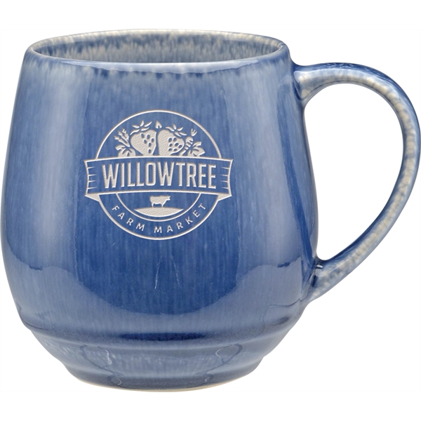 18 oz. mug with reactive glaze, unique bulbous shape and large... from ASI 71920 Moderne Glass Company Inc / Glass America®