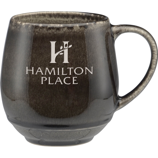 18 oz. mug with reactive glaze, unique bulbous shape and large... from ASI 71920 Moderne Glass Company Inc / Glass America®