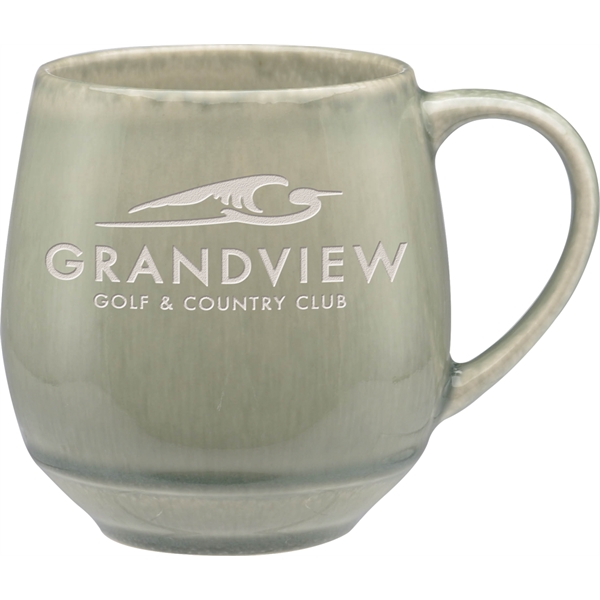 18 oz. mug with reactive glaze, unique bulbous shape and large... from ASI 71920 Moderne Glass Company Inc / Glass America®