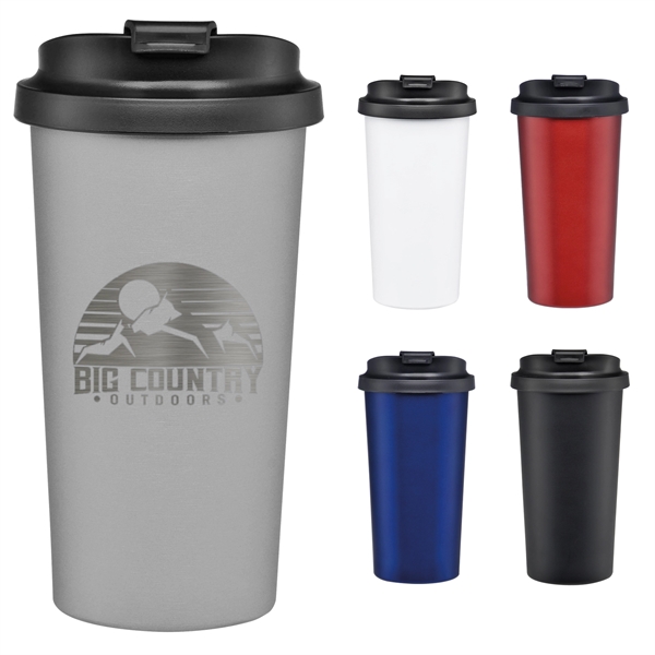16 oz. tumbler made with vacuum insulated, double-wall stainless steel, and... from ASI 71920 Moderne Glass Company Inc / Glass America®