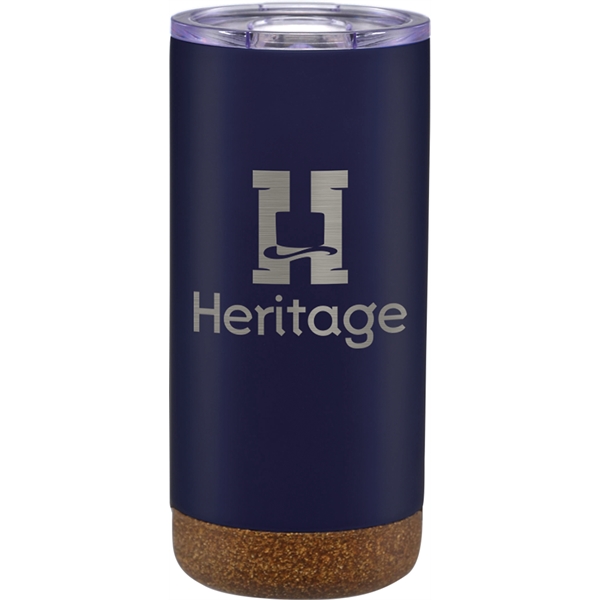 18 oz. stainless steel tumbler with double wall, vacuum insulation, cork-colored... from ASI 71920 Moderne Glass Company Inc / Glass America®