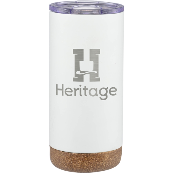 18 oz. stainless steel tumbler with double wall, vacuum insulation, cork-colored... from ASI 71920 Moderne Glass Company Inc / Glass America®