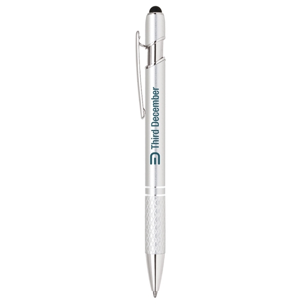 Aluminum click action ballpoint pen with soft stylus tip.... from ASI 31517 Admart Products / Admart Line