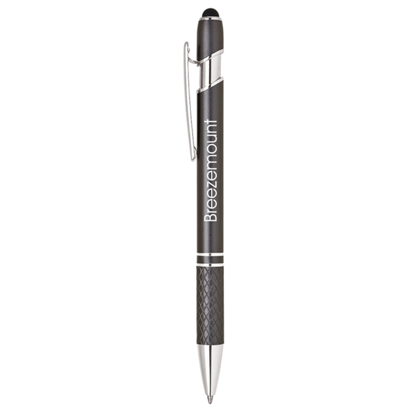 Aluminum click action ballpoint pen with soft stylus tip.... from ASI 31517 Admart Products / Admart Line