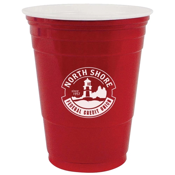 4 3/4" red plastic cup that holds up to 16 ounces... from ASI 38120 Ball Pro / Diversified Quality Kitchenware