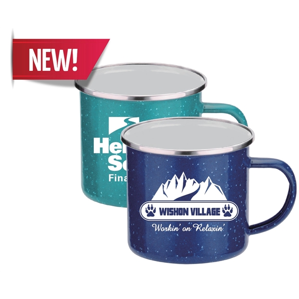 This 16 Oz. Camp Cup - Enamel With Stainless Steel Rim... from ASI 92868 US Poly Enterprise Inc / The Poly Line
