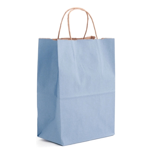 Pinstripe Matte Shopping Bags, 8" x 4.75" x 10.5".... from ASI 92480 Uniflex / U F