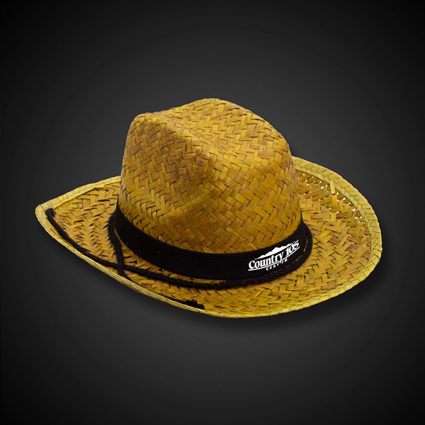 Assorted colored straw cowboy hat with a customizable band.... from ASI 42016 Brighter Promotions Inc