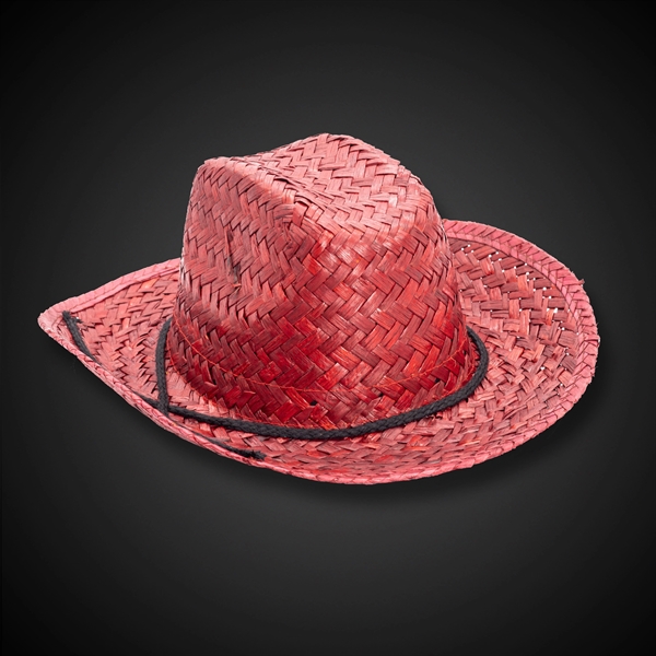 Assorted colored straw cowboy hat with a customizable band.... from ASI 42016 Brighter Promotions Inc
