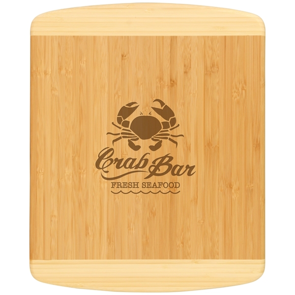 Bamboo Cutting Board  2-Tone 13 1/2" x 11 1/2"... from ASI 72657 Active Life Promo / Apres Ski Ingrain Promo